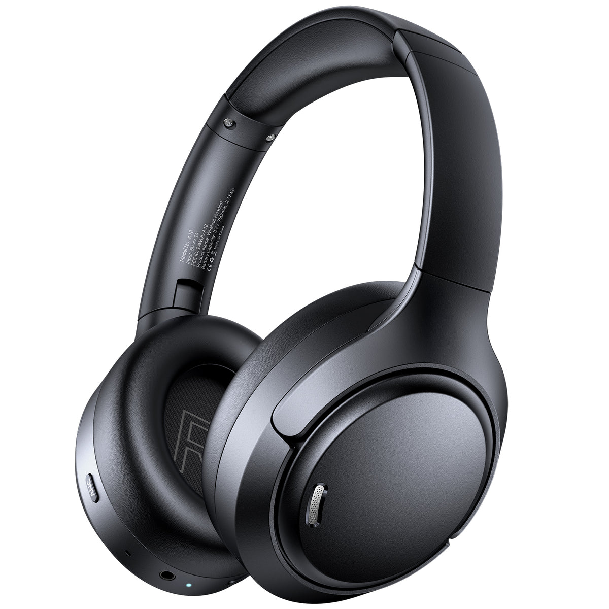 Bluetooth Kopfhörer Over-Ear-Kopfhörer Hybrid ANC 45 dB Transparenzmodus 120 Stunden Akkulaufzeit 6-Mikrofon-ENC Hi-Res Audio komfortable Ohrpolster geringe Latenz Bluetooth 6.0 für Reisen und Sport